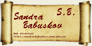 Sandra Babuškov vizit kartica